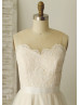 Chic Lace Tulle Pearl Buttons Back Wedding Dress